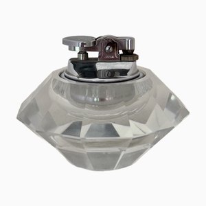 Crystal Diamond Table Lighter, 1970s