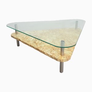 Brutalist Triangle Coffee Table, 1970s
