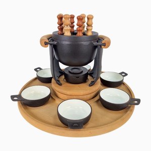 Vintage Fondue Set by Richard Nissen for Nissen, 1960s, Set of 2