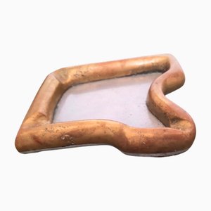 Posacenere asimmetrico brutalista vintage in ottone di David Marshall, Spagna, anni '80