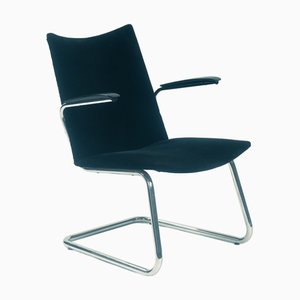 Poltrona nr. 4014 in acciaio tubolare di Gebr. De Wit, anni '50