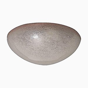 Italian Dome Ceiling Light in Frosted Murano Glass from Mazzega, 1960s