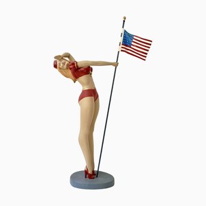 Large Mid-Century Style Pin-Up Figure, 1980s