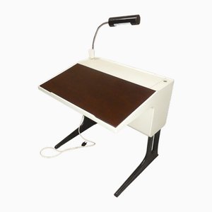 Growing Desk with Storage Space and Lamp by Luigi Colani for Flötotto, 1975