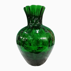 Hammered Glass Vase by Taddei for Empoli