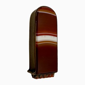 19th Century Carnelian Match Holder in Hard Stone