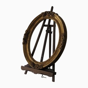 Cadre Ovale en Bois Doré