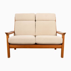 Mid-Century Teak High-Back 2-Seater Sofa from Juul Kristensen, 1960s