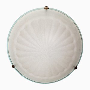 Italienische Deckenlampe aus Glas, 1990er