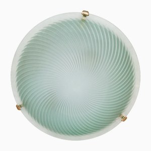 Italian Satin Glass Ceiling Light, 1990s