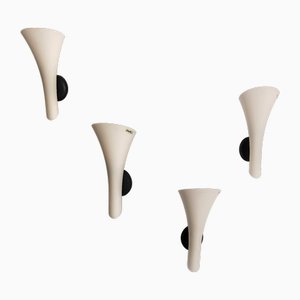 Opaline Murano Glass Sconces by Carlo Nason, 1980s, Set of 4