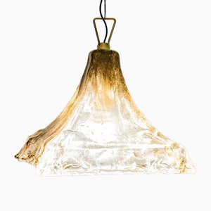 Lampada a sospensione in vetro di Murano di Carlo Nason per Mazzega, Italia, anni '70