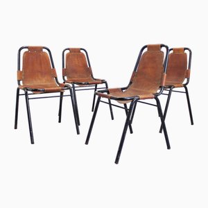 Sedie attribuite a Charlotte Perriand per Les Arcs, set di 4