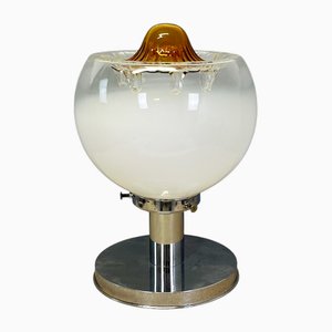 Table Lamp in Opal Glass attributed to Toni Zuccheri for Mazzega