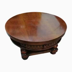 Walnut Coffee Table with Displacing Drawer