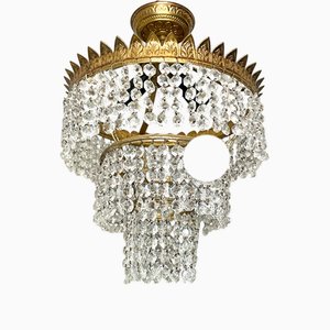 Vintage Deckenlampe aus Messing, 1950