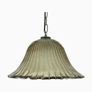 Mid-Century Modern Pendant Light in Murano Glass and Metal, 1970s