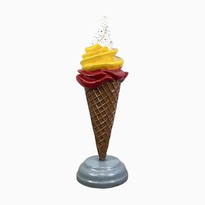 Cornet de Glace Publicitaire Vintage en Fibre de Verre, 1970s