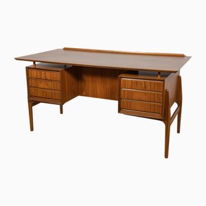 Mid-Century Freestanding Teak Desk, 1960s
