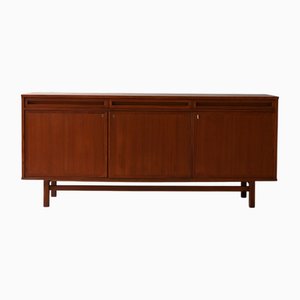 Skandinavisches Teak Sideboard mit Türen und Schubladen, 1950er