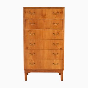 Vintage Scandinavian Walnut Chest of Drawers, 1950s