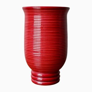 Art Deco Red Vase from Elchinger, 1940s