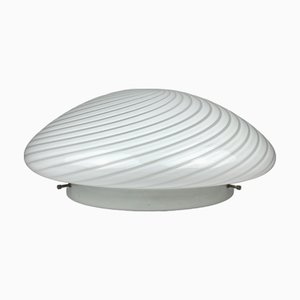 Swirl Murano Glass Ceiling Lamp, Italy, 1970s