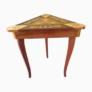 Triangular-Shaped Inlaid Jewelery Table