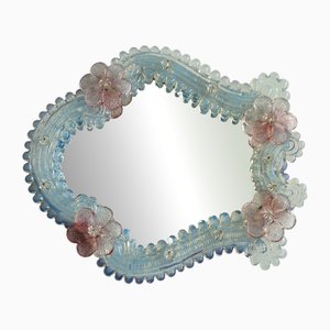 Antique Murano Flower Table Mirror from Made Murano Glass, 1960s