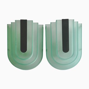 Appliques Murales Postmoderne en Acrylique par Herda, Pays-Bas, 1980s, Set de 2