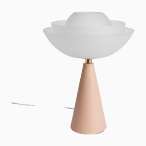 Lotus Tischlampe in Lachs von Serena Confalonieri für Mason Editions