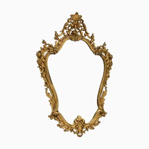 Antiker französischer Spiegel aus vergoldeter Bronze, 1900er