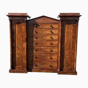Large William IV Mahogany Chest of Drawers and Cupboards