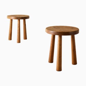 Axel-Einar Hjorth zugeschriebene Skoga Hocker oder Beistelltische für NK, Schweden, 1930er, 2er Set
