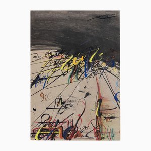 Adolf Genovart, Calligraphic Pulse, 1953, Mixed Media