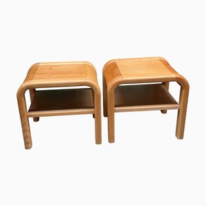 Mid-Century Danish Brutalist Nightstands by Villy Nørgaard, 1984, Set of 2