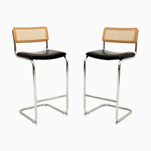 Set of Vintage Cesca Bar Stools, 1970s