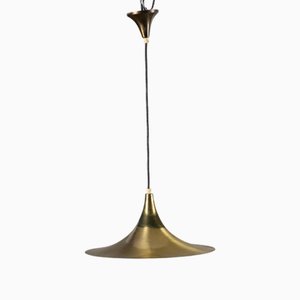 Lampe en Aluminium Plaqué Laiton, Italie, 1960s