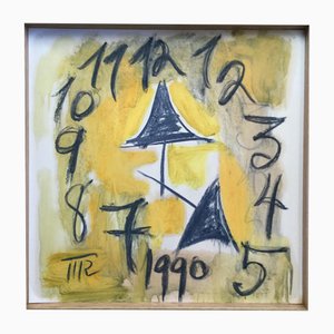 Mark REICHERT, Lhorloge, 1990, Aquarell