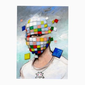 Enki Bilal, Portrait of Space Invader, 2023, Silkscreen