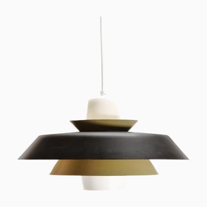 Lampe à Suspension Vintage en Verre de Voss Belysning, 1950s