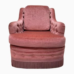 Toad Style Armchair in Tufted Pink Velvet