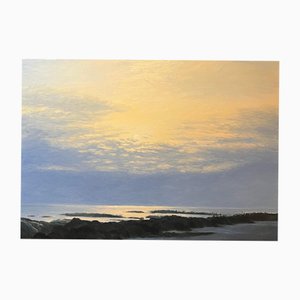 Claude Sauthier, La Turballe, Bretagne - 2, años 70, Oleo sobre madera