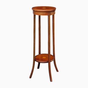 Edwardian Mahagoni Satinwood Intarsien Torchere