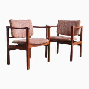Gepolsterte Sessel, 1960er, 2er Set