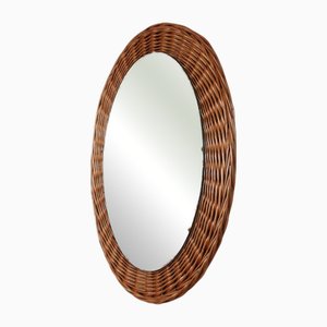 Oval Woven Mirror from Úluv, 1960s