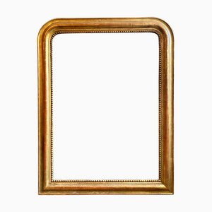 Large French Louis Philippe Gilt Domed Topped Mirror, 1850s