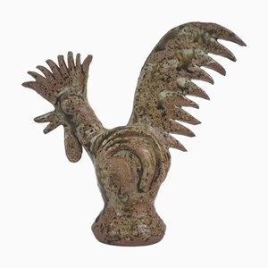 Stoneware Rooster by Pierre Lion, 1960s