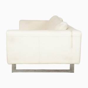 Weißes 3-Sitzer Ledersofa von La Nuova Casa