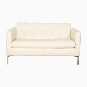 Cream Leather 2-Seater Sofa from Machalke